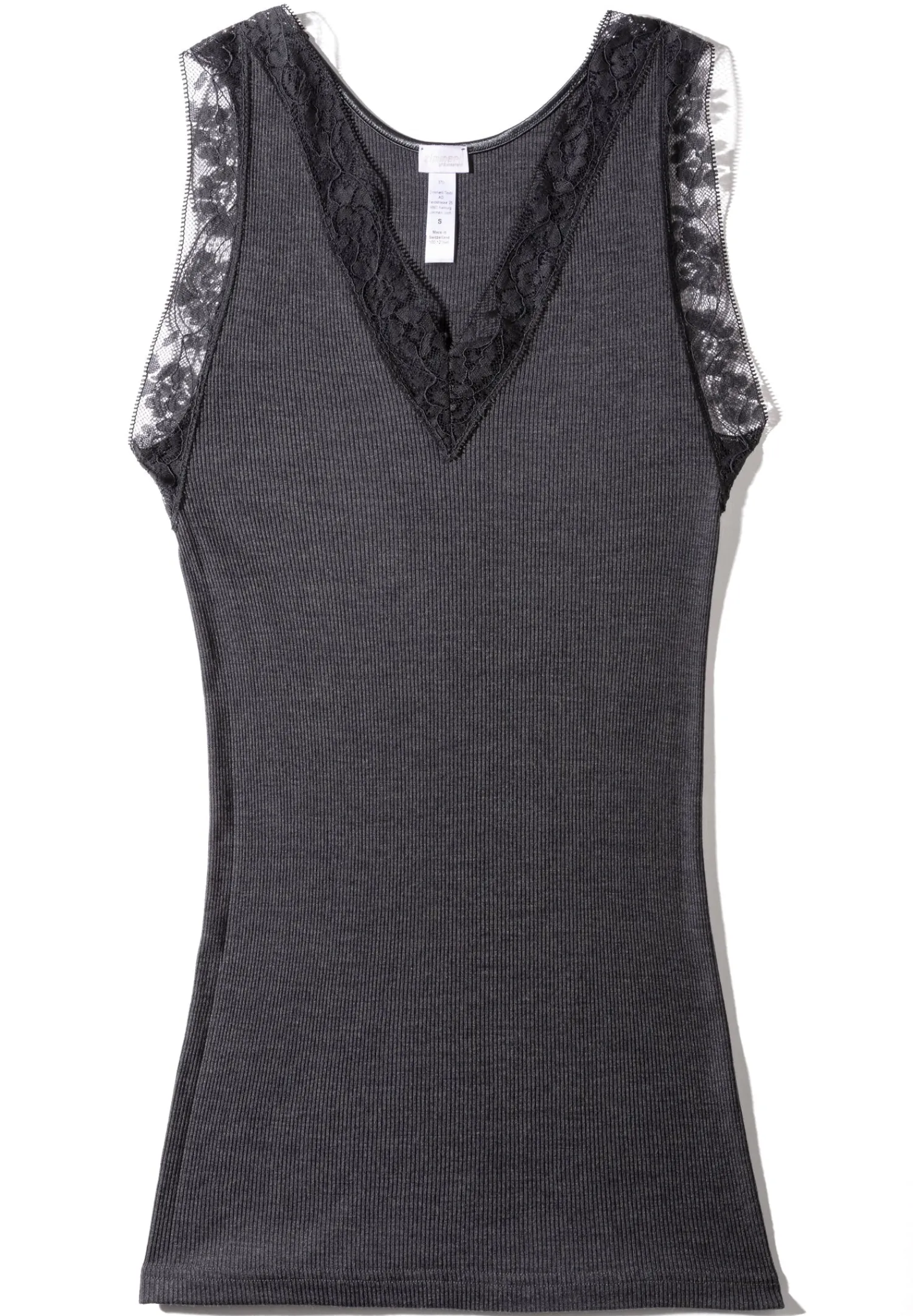 Wool & Silk|Tops-Zimmerli Wool & SilkTop - anthrazit