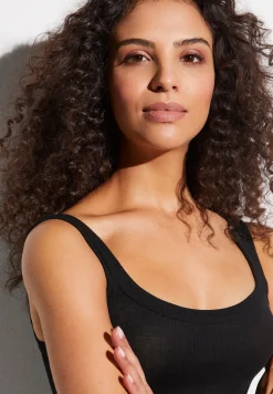 Wool & Silk|Tops-Zimmerli Wool & SilkTop - black