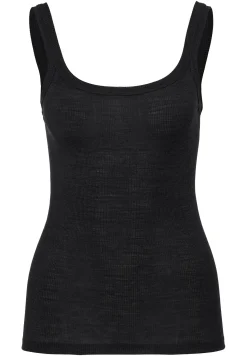 Wool & Silk|Tops-Zimmerli Wool & SilkTop - black