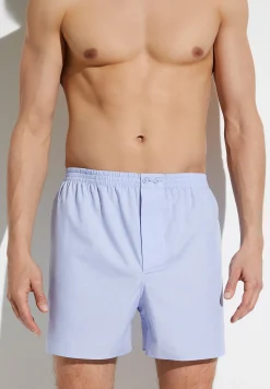 Woven Nightwear|Boxershorts-Zimmerli Woven NightwearBoxer Shorts - light blue