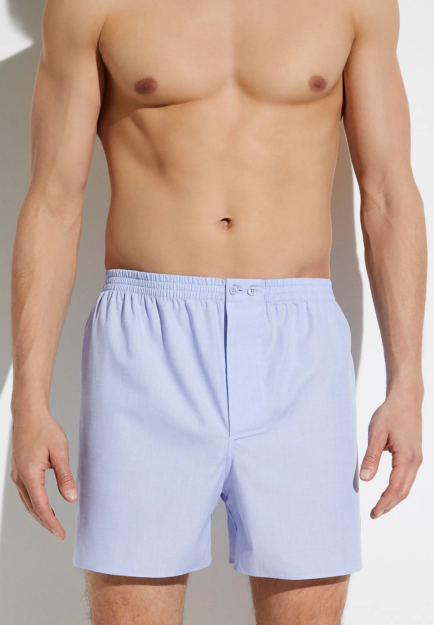 Woven Nightwear|Boxershorts-Zimmerli Woven NightwearBoxer Shorts - light blue