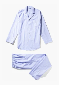 Woven Nightwear|Pyjamas-Zimmerli Woven NightwearPyjama longues - light blue